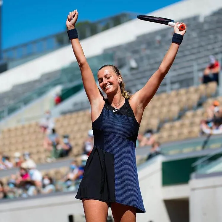 Petra Kvitova enjoying tennis