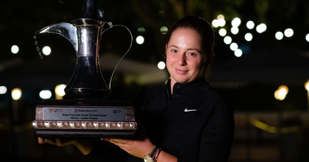 Jelena Ostapenko With Dubai Duty Free Champions Trophy 2022