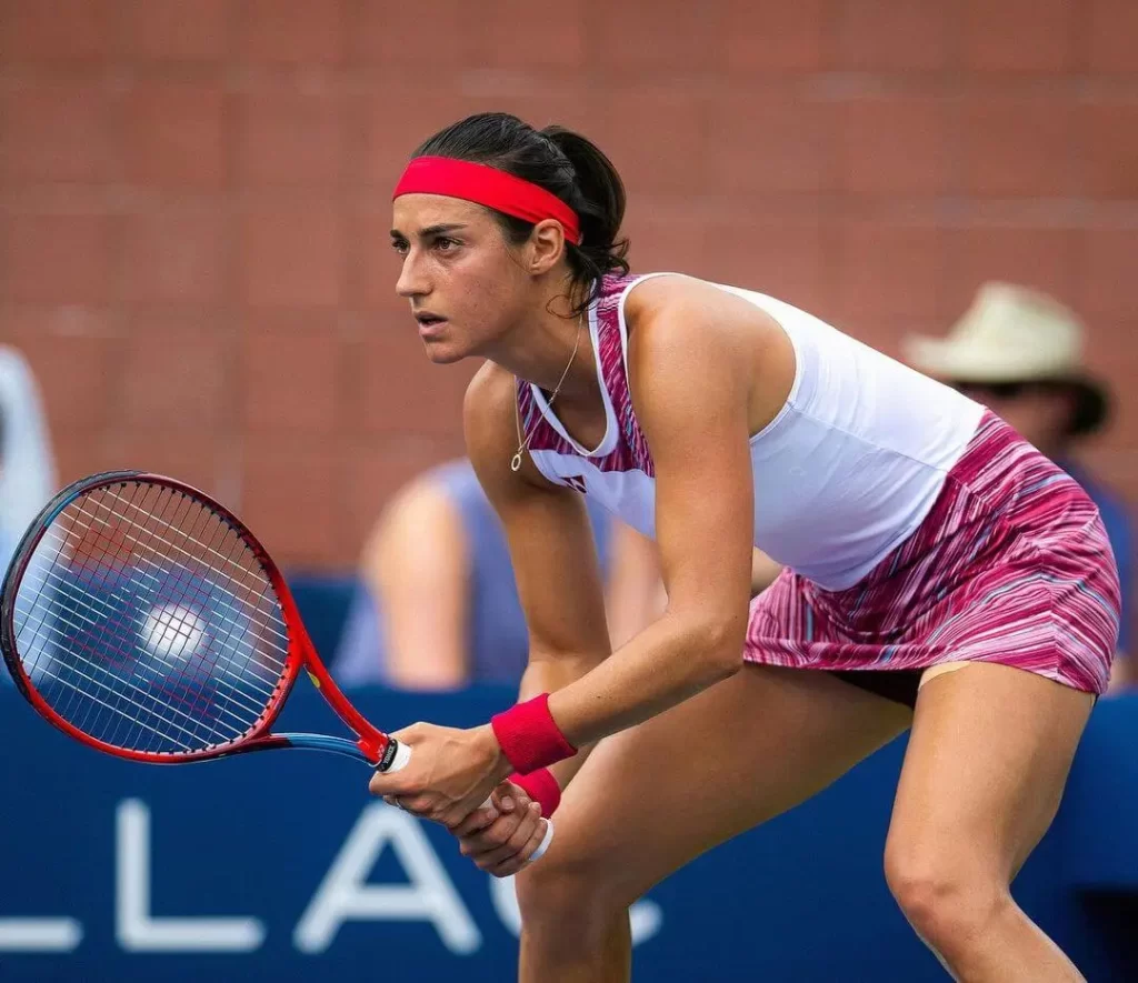 Caroline Garcia Playing with Yonex VCORE 100 Tennis Racket