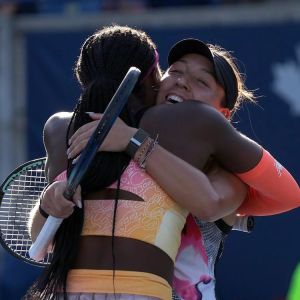 Coco-Gauff-Jessica-Pegula-celebrating-after-winning-National-Bank-Open-Doubles-Championship