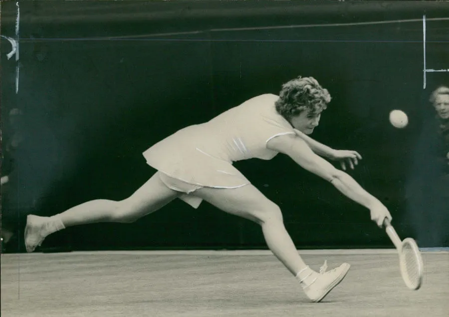 Vintage photo of Shirley Brasher Tennis player.