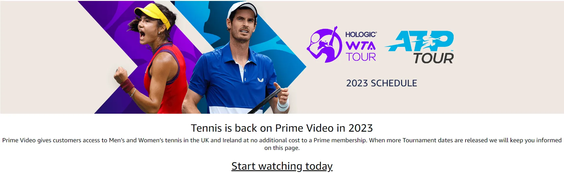 Watch Tennis On Amazon Prime Sport Channel