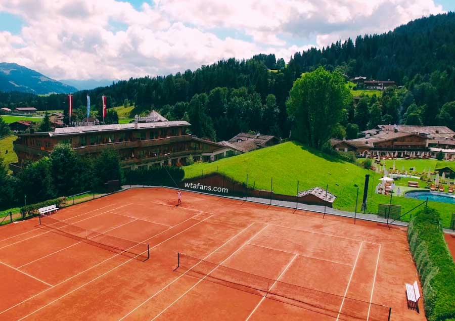 Bio-Hotel Stanglwirt in Austria's beautiful tennis Clay Court