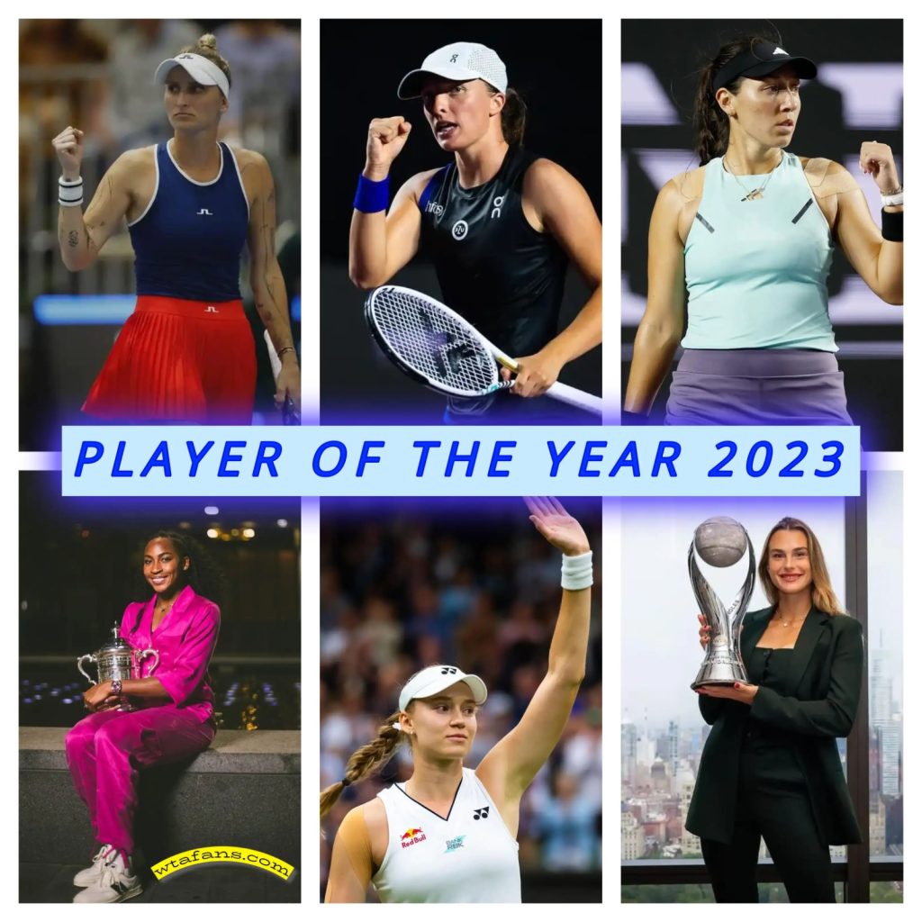 WTA Player of the Year 2023 award nominees